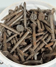 Vintage railroad/telephone dated numbered nails metal variety styles 450+ picture