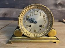 ANTIQUE EUROPEAN BRASS CLOCK WITH KEY  picture