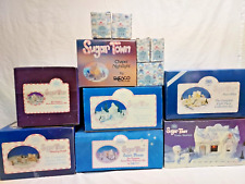 '92-'98 PRECIOUS MOMENTS SUGAR TOWN/7 COMPLETE SETS/WITH LIGHTS/EXC CONDITION picture