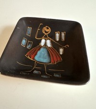 Vintage Dancer Art Italian Ceramic Trinket Dish MCM/ Italy picture