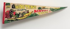 Rare Vintage Wootens Airboat Tours Ochopee Florida Flag Pennant RETRO NEON GATOR picture