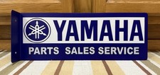 Yamaha Parts Sales Service Flange Sign Motorcycle ATV Vintage Style Wall Decor picture