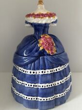 Vintage SEYMOUR MANN Dress Cookie Jars A La Mode Ball Gown Hand-Painted Blue picture