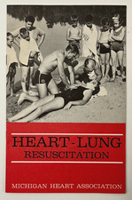 1964 Heart Lung Resuscitation Michigan Association CPR Diagrams Vintage Booklet picture