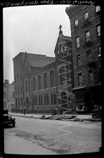 '31 Catholic Parochial School 15th St & Av A Manhattan NYC Old Photo Negative C8 picture