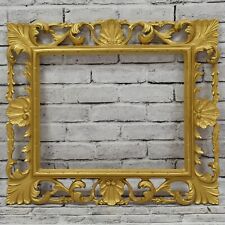 Old wooden decorative frame golden coloured dimensions: 18.7 x 15 in picture