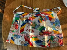 HANDMADE Cotton CHILD'S HALF APRON - Richard Scarry Print picture