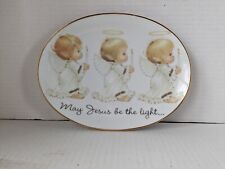 Vintage Gold Trimmed Angel Babies Plate picture