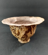 vtg~Unique JAPANESE KARATSU WARE~Pottery~Bowl~4x6