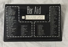 BAR AID 1950s Vintage Black Metal Cocktail Instruction Rolodex-80 Recipes picture