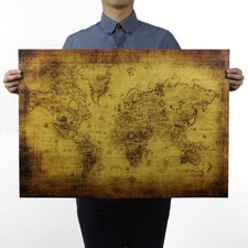 Treasure Map 72x51cm Vintage Style Poster Wall Art for Home Decor picture