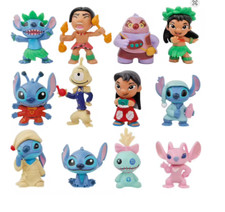 LILO AND STITCH FIGURE SET-UNBRANDED-12 PIECES-NEXT DAY SHIPPING picture