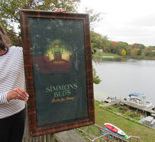 VINTAGE ORIGINAL 1920's SIMMONS BEDS DEALER DISPLAY COUNTER SIGN - SHOWROOM SIGN picture