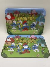 Smurfs Metal Rolling Tray - 5x7 Inches With Matching Magnetic Lid picture
