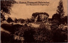 Fremont Nebraska Beautiful Home Lincoln Highway Postcard Hammond Print picture