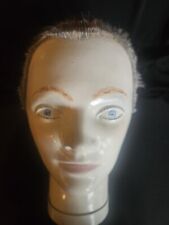 Unique VINTAGE Mannequin Head Hand Painted Features Cut Hair - Made in Hong Kong picture