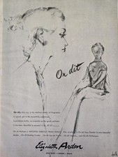 1952 Elizabeth Arden On Dit Perfume figural bottle vintage Art Ad  picture