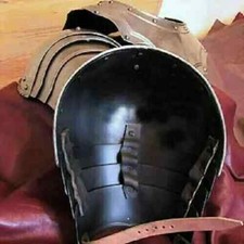 Medieval Set pair of pauldrons with gorget steel larp Armor Cosplay Costume picture