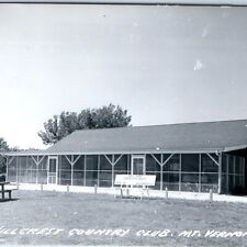c1950s Mt. Vernon, IA RPPC Hillcrest Country Club Golf Mechanicsville Ad PC A108 picture