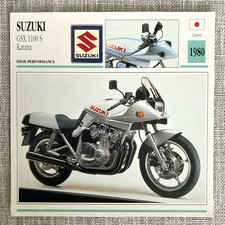 Suzuki GSX 1100 S Katana High Performance 1980 Japan Edito Atlas Motorcycle Card picture