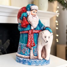 Blue Santa Figurine 9.5