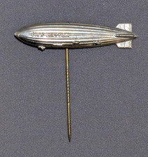 Vintage Graf Zeppelin Stick Pin Metal Antique Lapel Rare Blimp German? picture