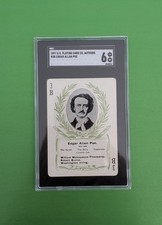 Edgar Allan Poe 1897 Playing Card Authors #3B SGC 6 LOW POP of 2 ONLY 1 HIGHER picture
