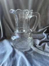 Antique EAPG Nail Water Pitcher Ripley & Co U.S. Glass 1892 Clear Pressed Glass picture