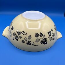 PYREX GOOSEBERRY Cinderella Mixing Bowl 4 QT 444 Black Yellow Tempered Glass picture