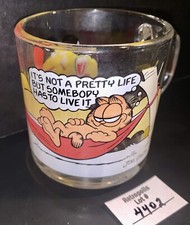 Vintage 1978 Garfield Hammock Glass Mug Cup McDonalds Jim Davis picture