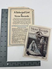 1916 & 1921 Victor Records Catalog Lot New Records Selected List Victrola picture