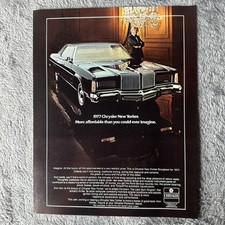 1977 Chrysler New Yorker Brougham Vintage Mopar Car Print Ad Luxury Sedan picture