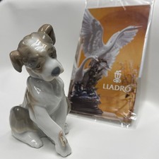 Vintage Lladro New Friend Figurine 6211 Porcelain Puppy with Snail Original Box picture