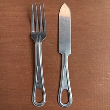Vintage US Military Mess Kit Fork Knife Utica Cut Co UCCO GI Field Utensils picture