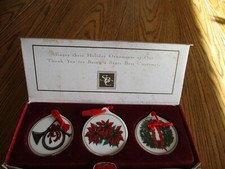 Vintage SBC Sears Best Customer Christmas Porcelain Ornaments picture