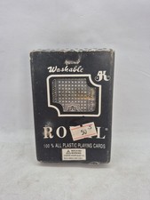 Vintage Royal Deck 100% All Plastic Playing Cards in Hard Black Case Deck Blue picture