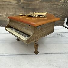 Vintage Thorens Grand Piano Music Jewelry Cigarette Box With Bakelite Top Works picture