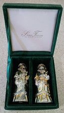Godinger Silver Treasures Santa Claus Silver Plated Salt & Pepper Shakers In Box picture