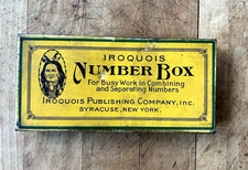Old Advertising Tin Box Iroquois Number Box , Iroquois Publishing Syracuse NY picture