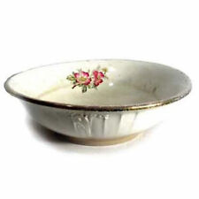 Antique Shabby Country Cottage Bowl Washbowl Floral Bowl Embossed Sides 15