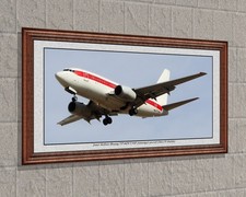 Panoramic 12x24 Area 51 Janet Airlines 737.66N Unframed Print AVAP6731B_21R picture
