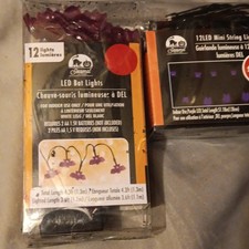 Big Lots LED Purple Bat Lights, Indoor/Outdoor, 4.3 Ft, 12-Pack picture