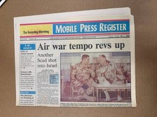 1991 Mobile Press Register Gulf War Air war tempo revs up February 9, 1991 picture