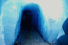 c1960's Kodachrome 35mm Slide, Rhone Glacier Ice Cave Tunnel Switzerland Swiss picture
