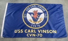 USN USS Carl Vinson CVN-70 Vis Per Mare 3x5 ft Single-Sided Flag Banner picture