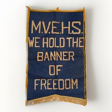 ANTQ Fraternal Lodge Banner Fuller Regalia Worcester MA Gold Fringe c.1900 picture