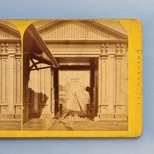 The New Suspension Bridge Stereoscope Card 3D Real Photo C1870 Niagara Falls USA picture