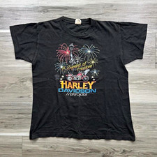 Vintage 80s Harley Davidson Milwaukee T Shirt M Signal Single Stitch Liberty 85 picture