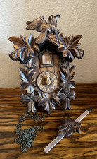 Beautiful Cuckoo Clock Black Forest German No Weights Untested Vintage Antique picture