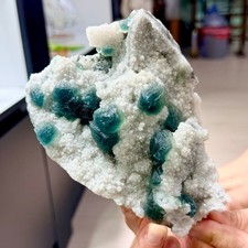 740g Natural transparent green spherical fluorite mineral crystal sample/China picture